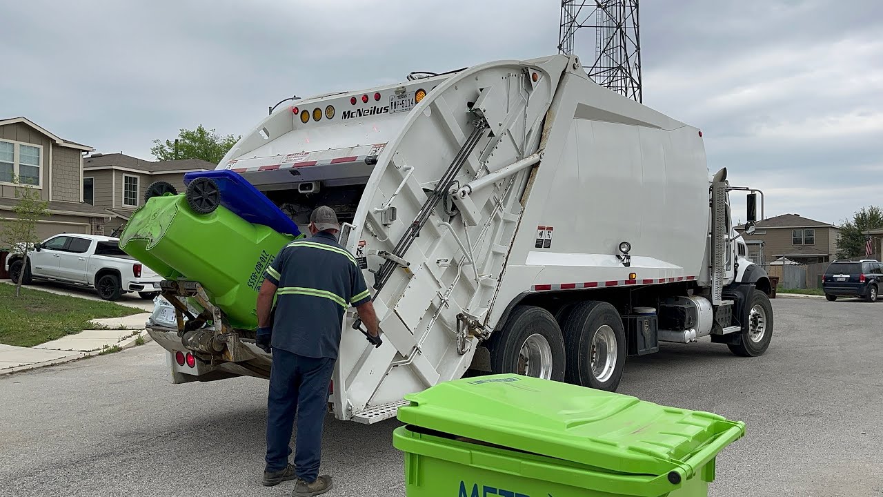 Frontier Waste Solutions: Mack Granite McNeilus Rear Loader Garbage Truck