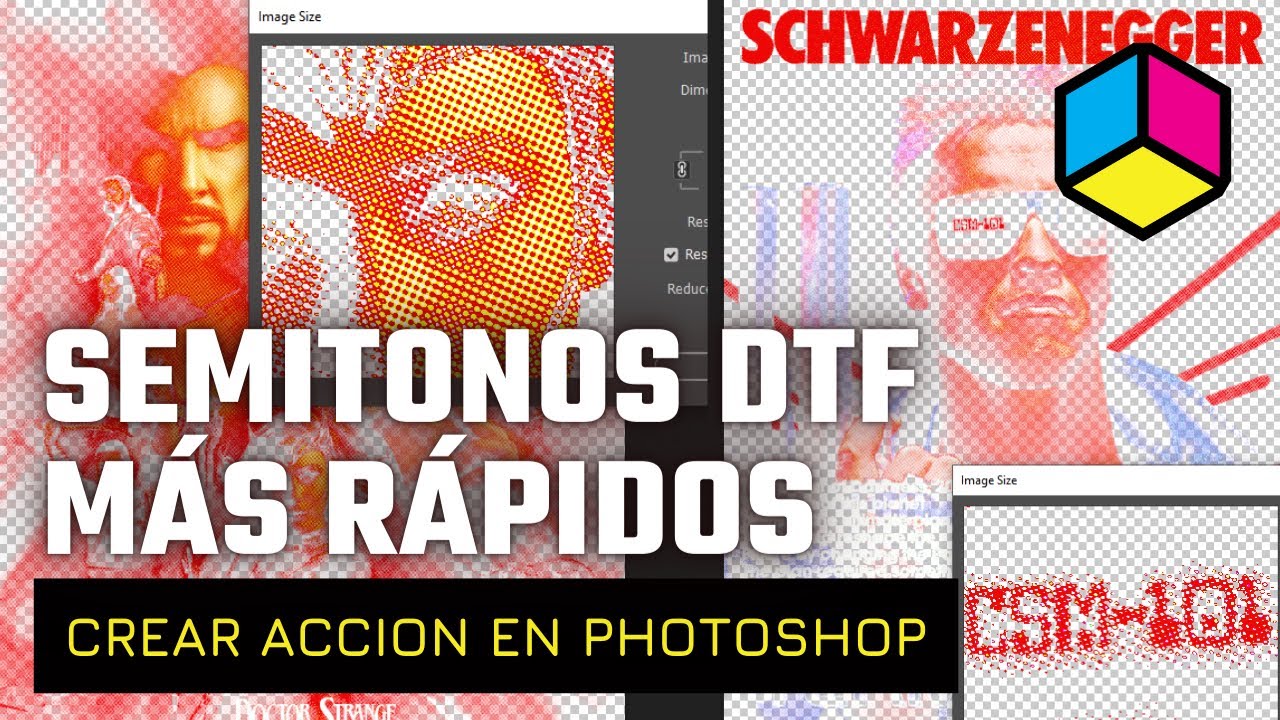 ⚡ Semitonos DTF más rápidos - Acción en Photoshop