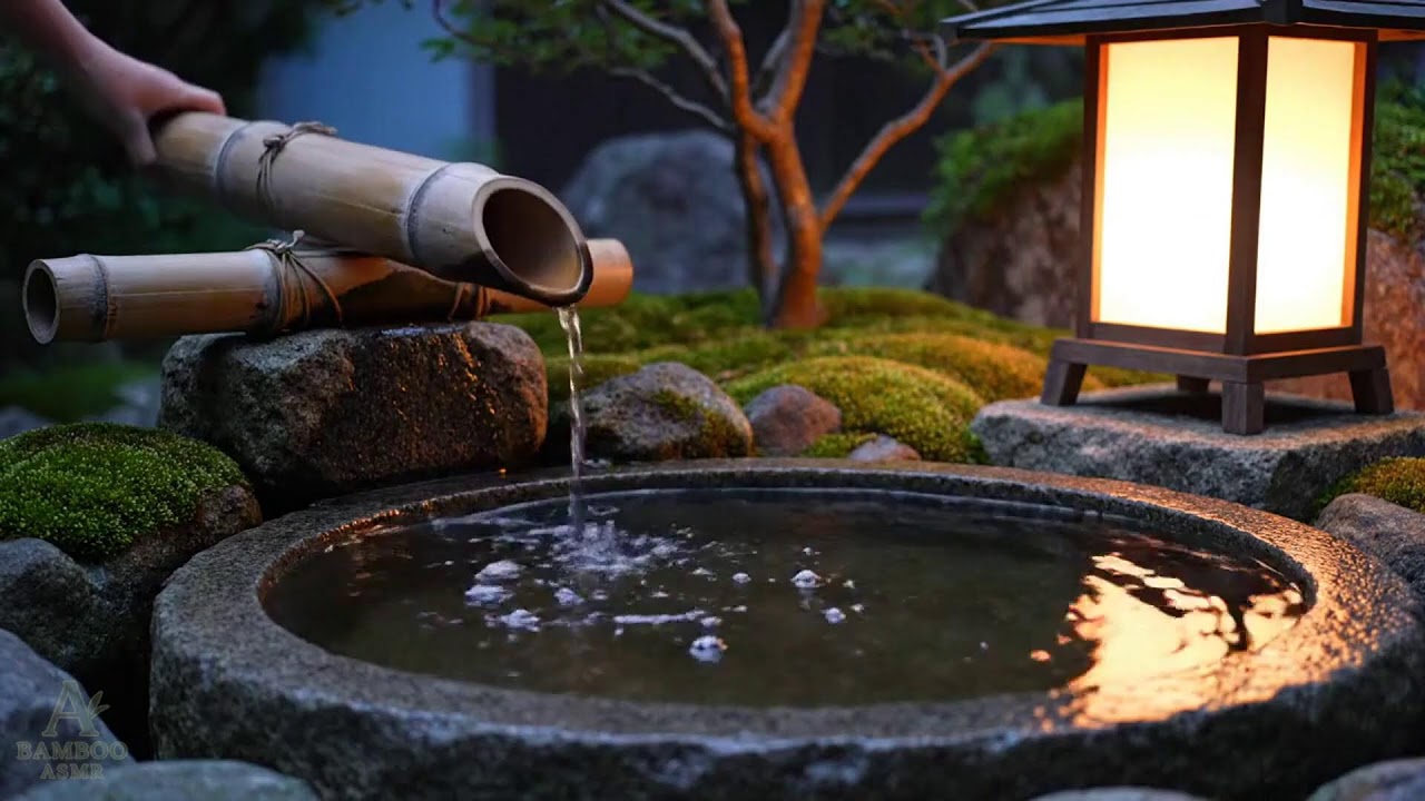 Relaxing Sleep Music: Bamboo Water Sounds for Calm Mind, Stress Relief
