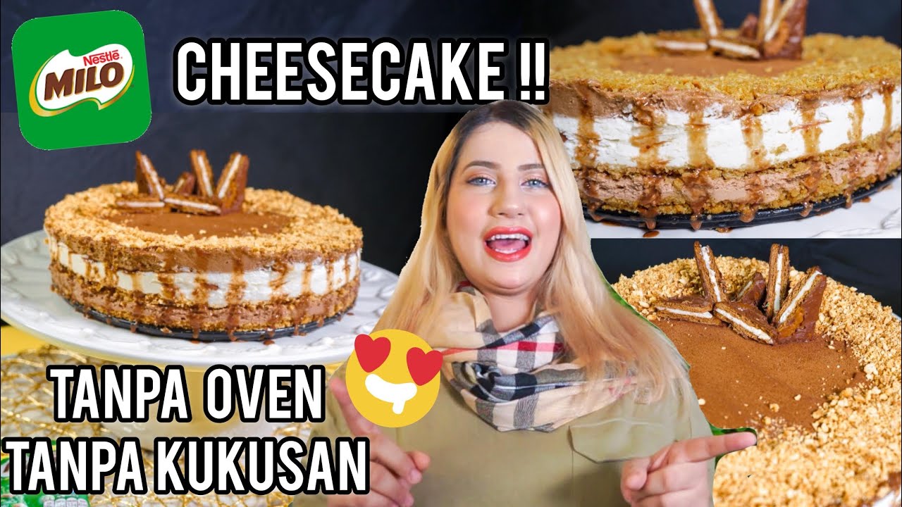 COOKING WITH TASYI : EP 19 - RESEP MILO CHEESE CAKE ( TANPA OVEN TANPA KUKUSAN)