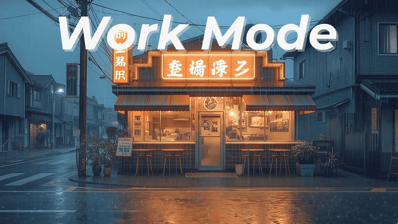 Late Night Work Mode Lofi ☕ Rainy Focus Beats