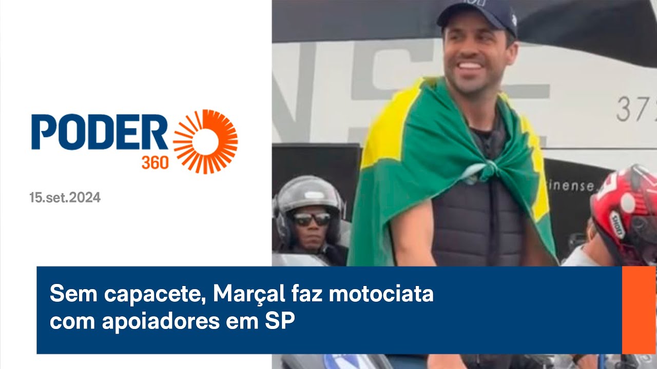 Sem capacete, Marçal faz motociata com apoiadores em São Paulo