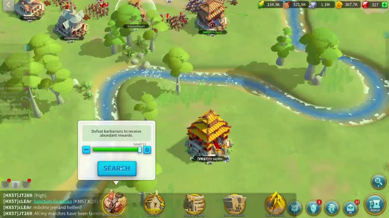 Rise Of Kingdoms KD 3857 Day 5 Push to Hidden Lotus 1.5 Million Power F2P