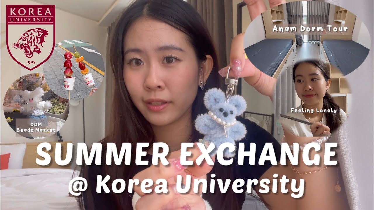Korea Uni Summer Exchange Diaries EP 1 🇰🇷🐯: Korea University Campus, Anam Dorm Tour, Beads Market