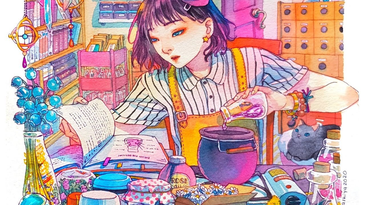 POTION MASTER - Watercolor Illustration