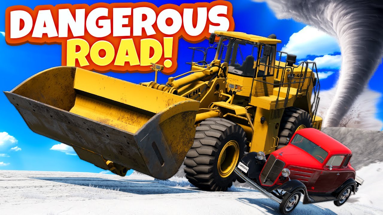 Random Cars Attempt the Most Dangerous Roads! (BeamNG Drive)