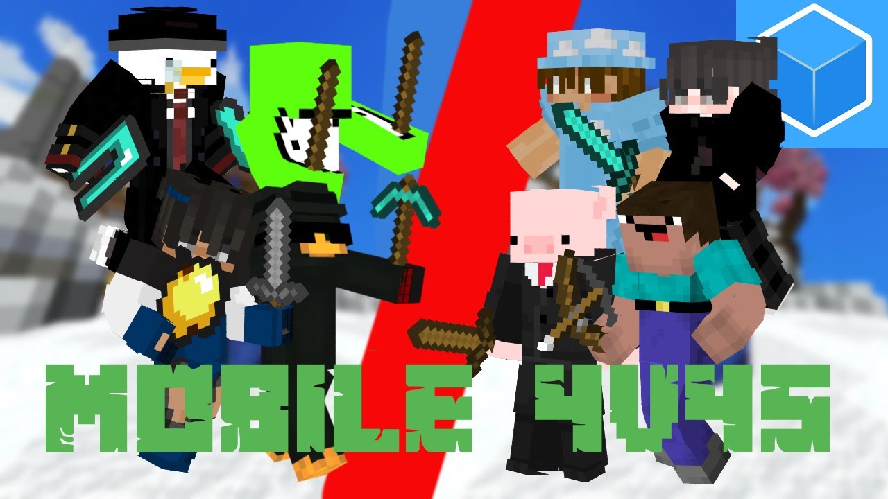 Cubecraft Eggwars 4v4s (Scrims) against the BEST MOBILES