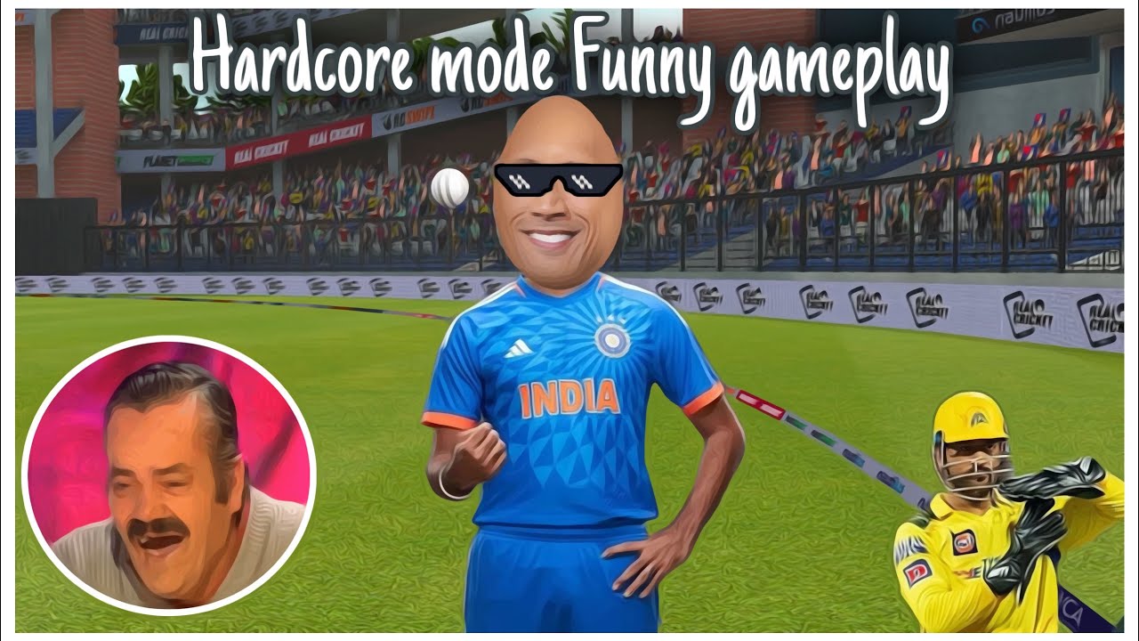 Hardcore mode 😱 Funny 🤣 gameplay | Real Cricket 24 | MohsinGamingRC24 #funny 
