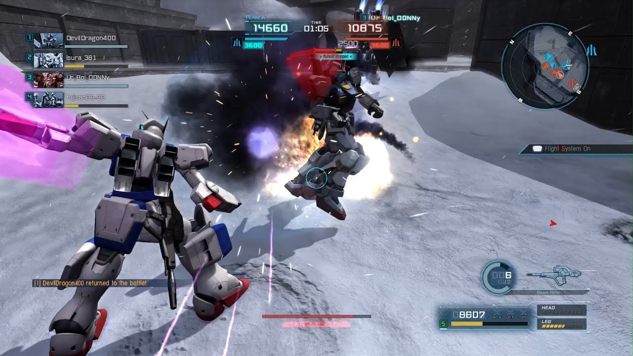 Victory Gundam in 600 Rated Basic Match at Arctic Base