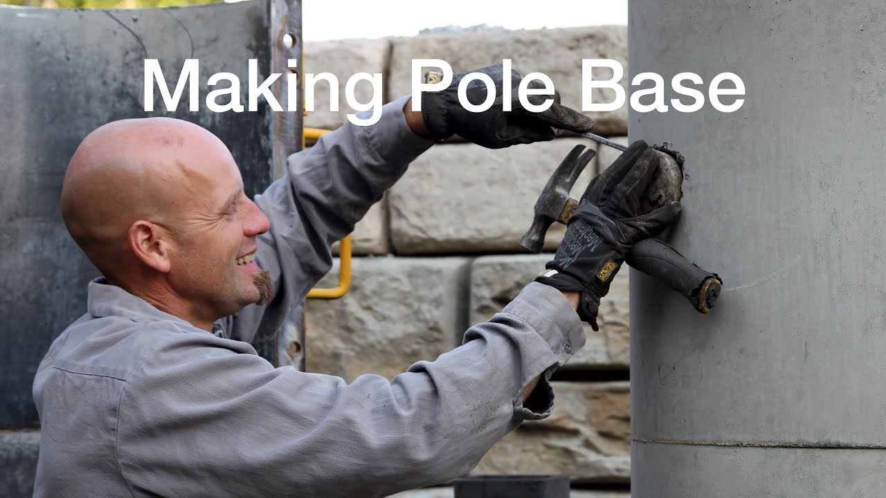 How To Make A Precast Concrete Light Pole Base (Production Video)
