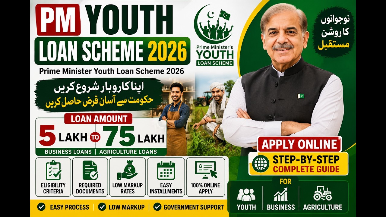 PM Youth Loan Scheme 2026 | Prime Minister Youth Business & Agriculture Loan Scheme | Apply Online