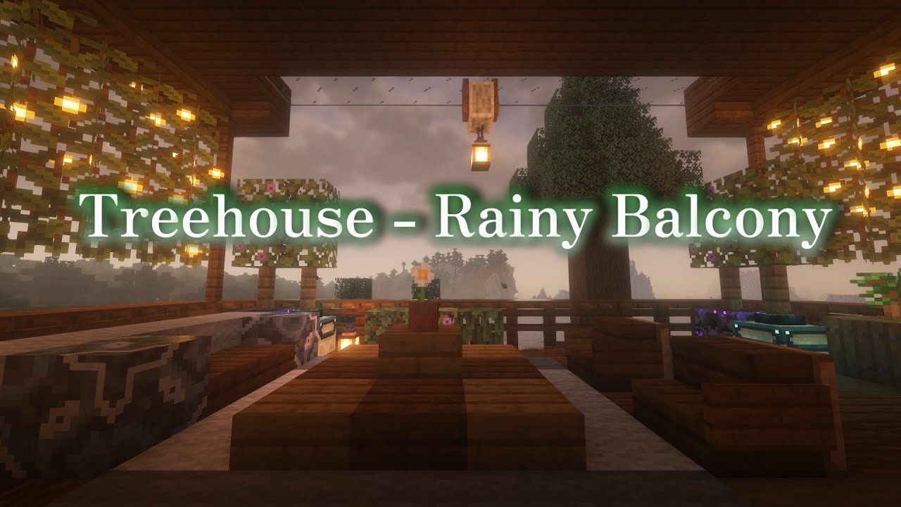 【マイクラBGM】ツリーハウス～雨のバルコニー ( Treehouse - Rainy Balcony )