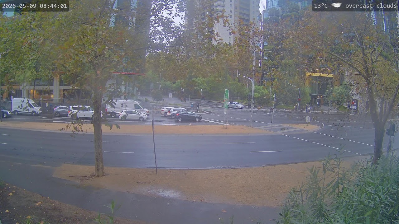 Melbourne City Life Unfolded: Live 24/7 Street Watch - Bustling Intersection Edition