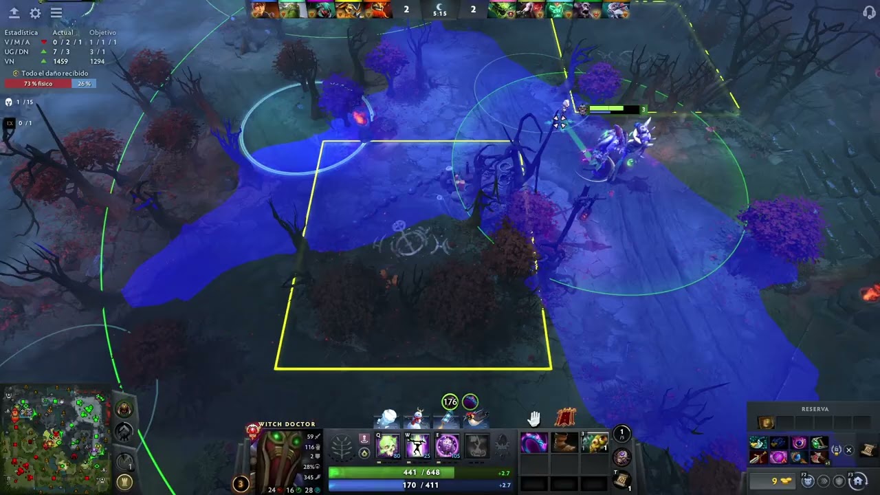 partida clasi DOTA 2 WITCH DOCTOR 18 VICTIMAS