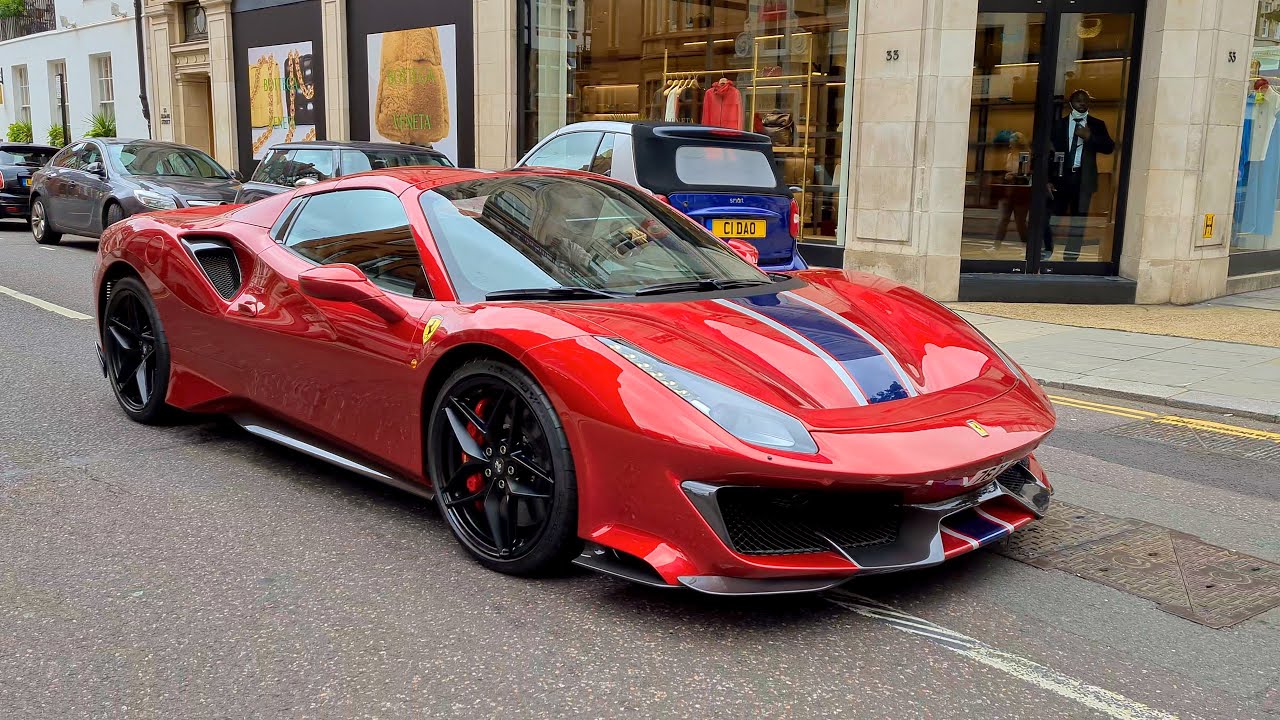 2020 Ferrari 488 Pista Spider and other Supercars in London 2020 August