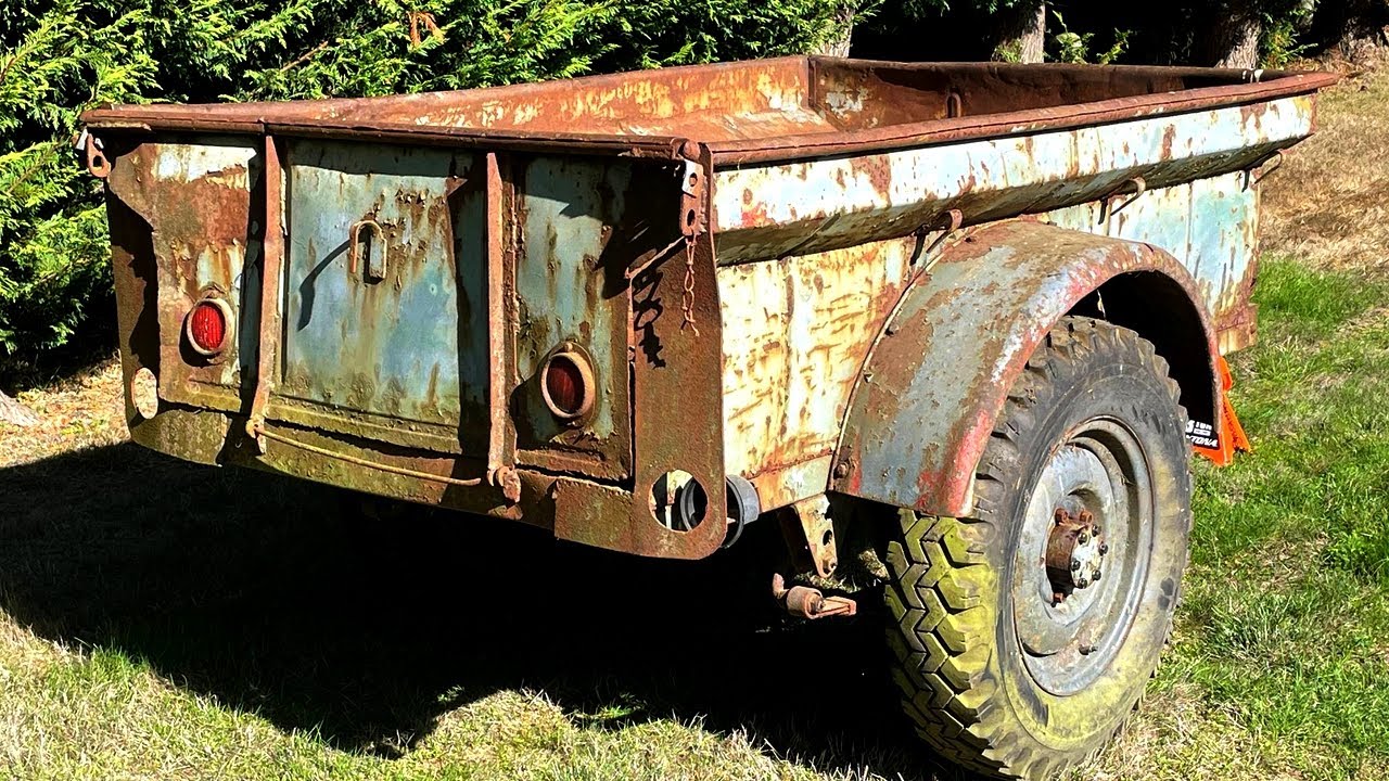 Реставрация прицепа для джипа Bantam 1947 года | Aanhanger USA. Восстановлен из ржавчины.