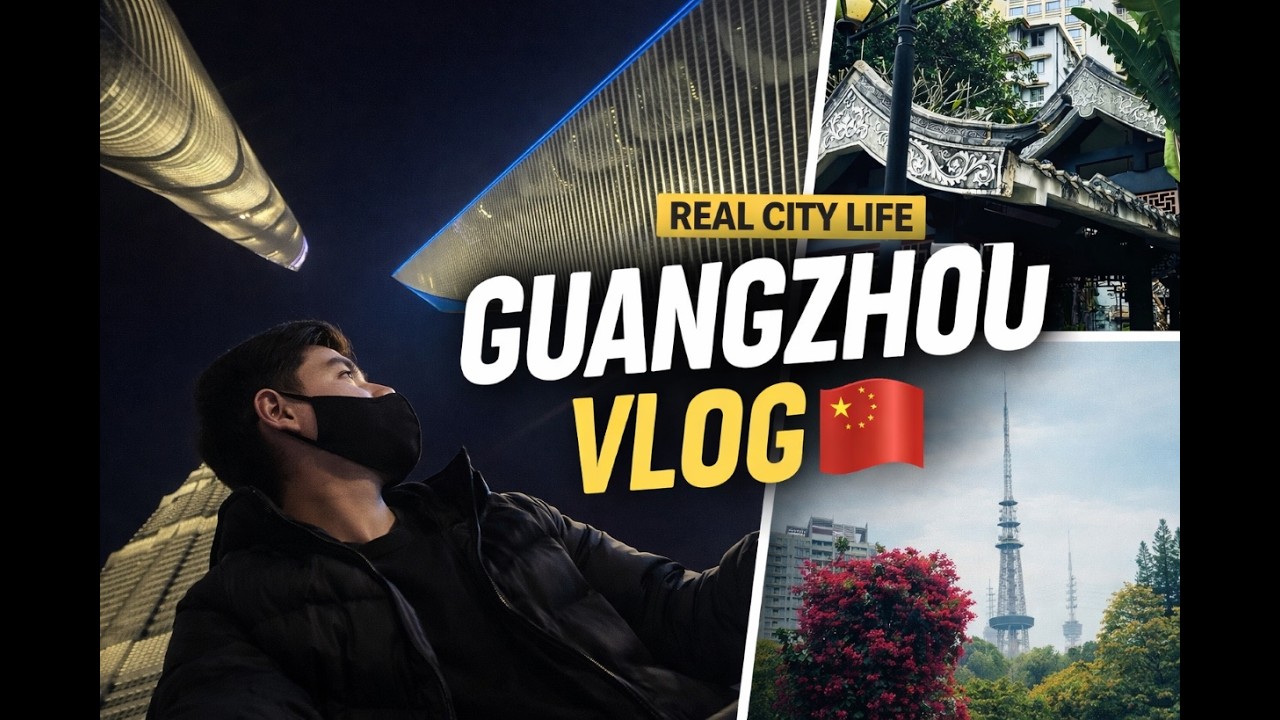 My First Time in Guangzhou 🇨🇳 | Budget Hotel, Metro 🚇& Real City Life