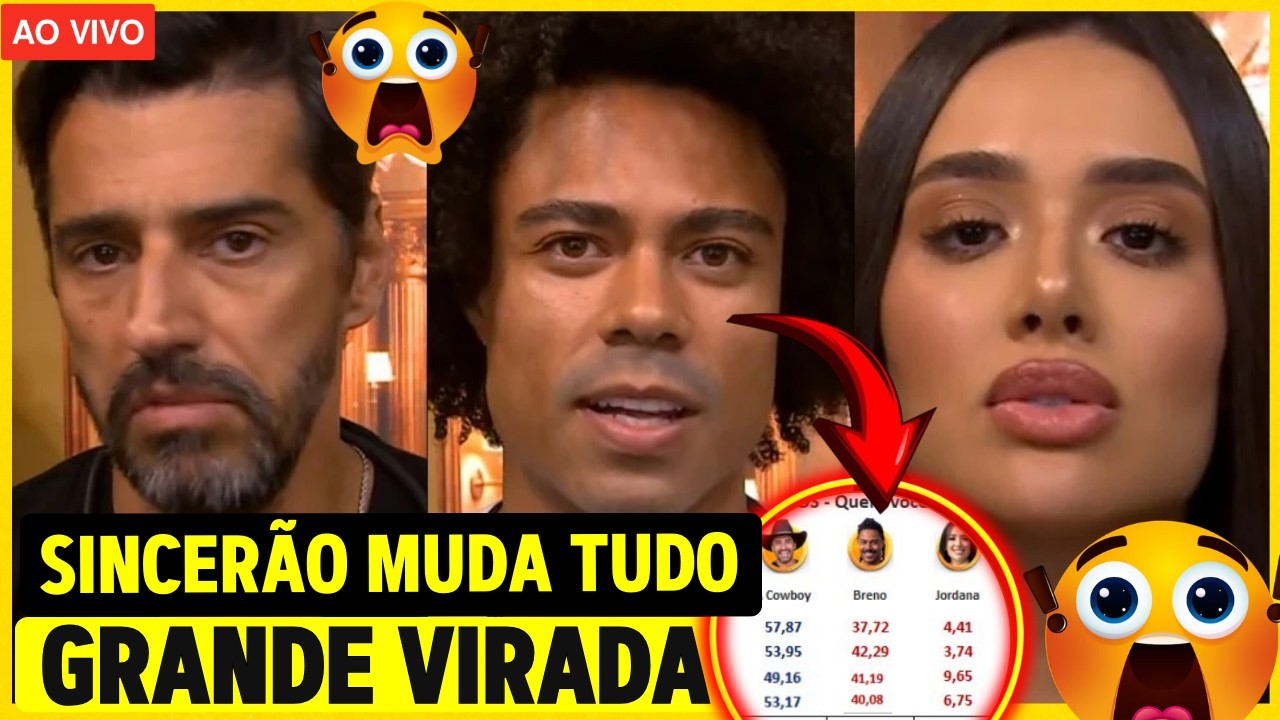 🔴 REVIRAVOLTA CHOCANTE: ENQUETES E MUTIRÕES ENTRE COWBOY, BRENO E JORDANA APERTAM AO VIVO