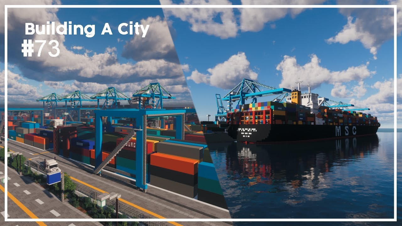 Building A City #73 // Cargo Port // Minecraft Timelapse