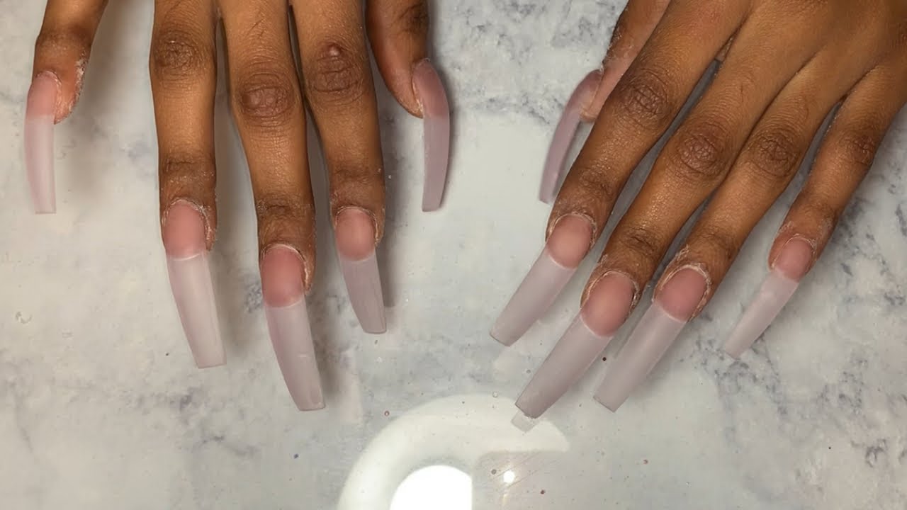 Long Acrylic Coffin Nails FullSet | Acrylic Nails Tutorial | Long Ombré Nails