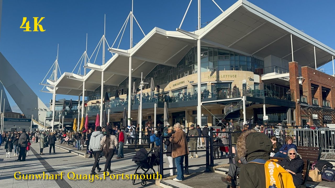 Walking Tour Gunwharf Quays||Portsmouth 🇬🇧||February 2024