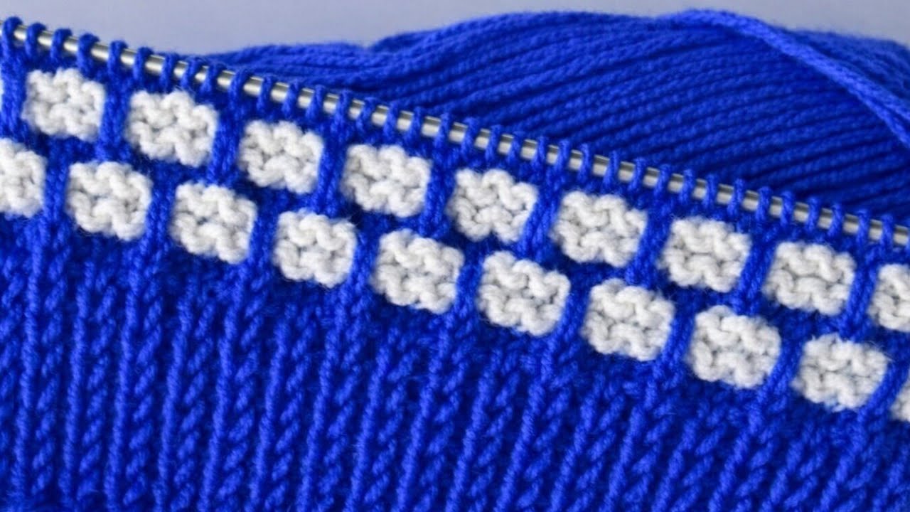 2 रंग का शानदार स्वेटर डिजाइन/Two Colour Sweater Design/Double Colour knitting/Do Rang ka design|