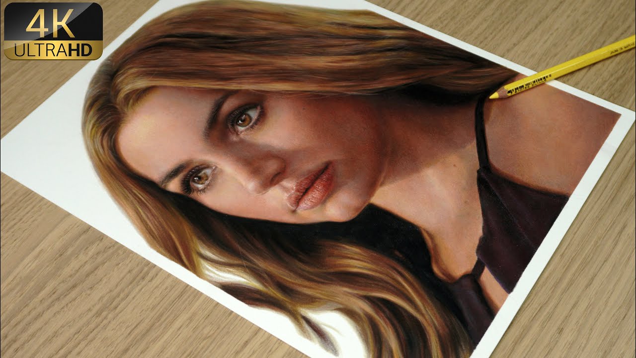 Colored Pencil Drawing Ana de Armas（Ghosted）