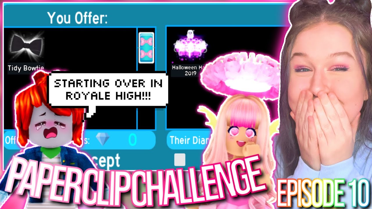 I STARTED OVER IN ROYALE HIGH & DID THE PAPERCLIP CHALLENGE & YOU WON'T BELIEVE WHAT I GOT! 😳 EP. 10