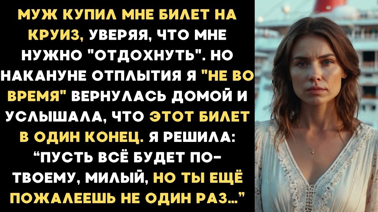 Муж купил мне билет на круиз чтобы я отдохнула, но накануне я услышала что этот билет в один коне