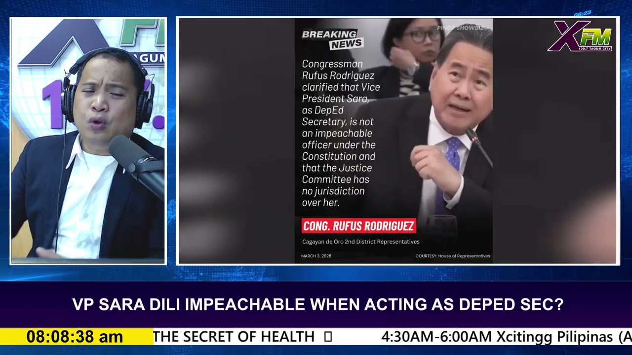 VP SARA DILI IMPEACHABLE WHEN ACTING AS DEPED SEC?