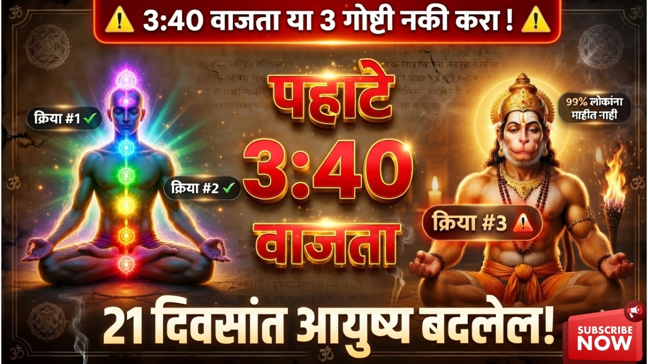 3:40 AM वाजता या गोष्टी करा - आयुष्य बदलेल | Brahma Muhurta Secret