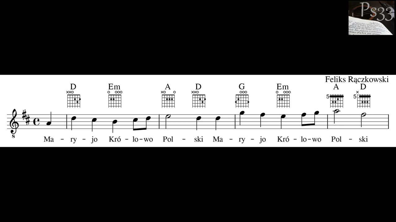 Maryjo Królowo Polski - Apel Jasnogórski 3 melodie - nuty