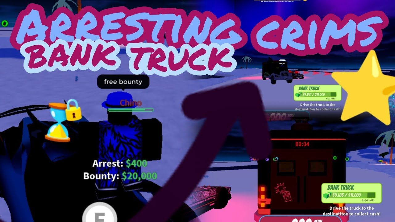 Arresting crims, driving the Banktruck ROBLOX Jailbreak