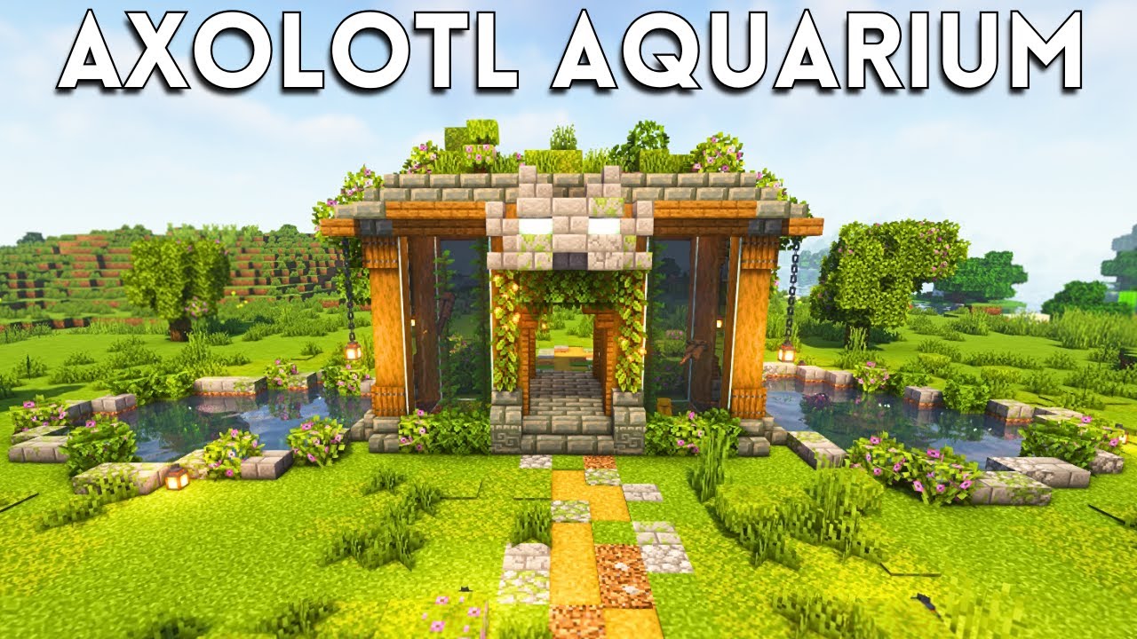 Axolotl Aquarium/Enclosure in Minecraft!