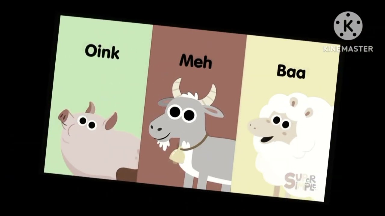 The farm animal's say's oink,meh,baa:#inspired by color inversion 