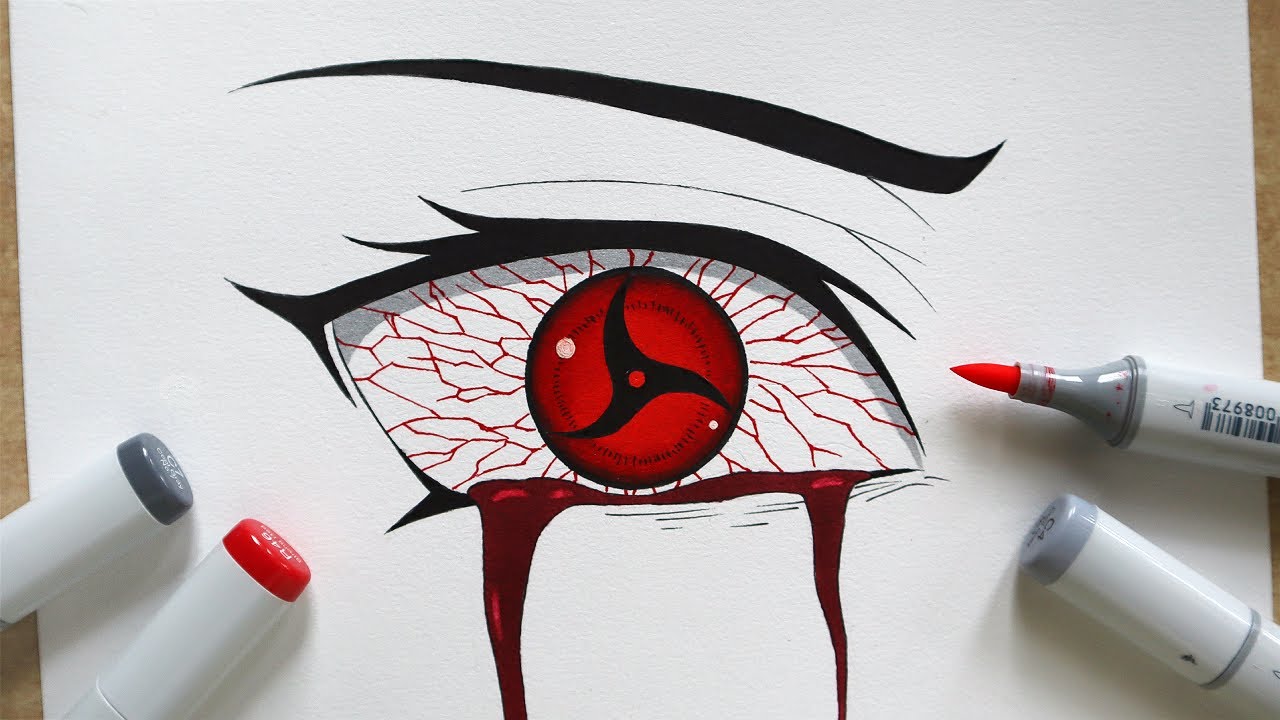 How to Draw Itachi's Mangekyou Sharingan - Amaterasu
