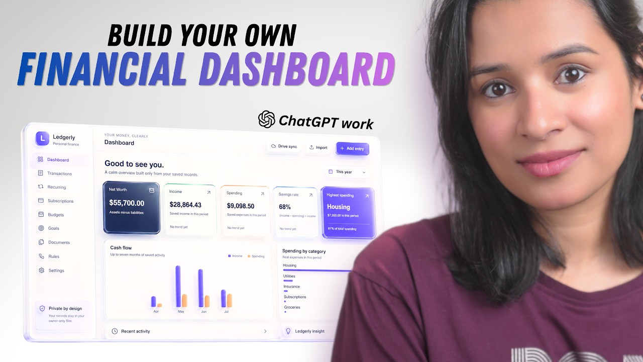 Lets build a Personal Finance Dashboard using ChatGPT Work   Download my prompt!