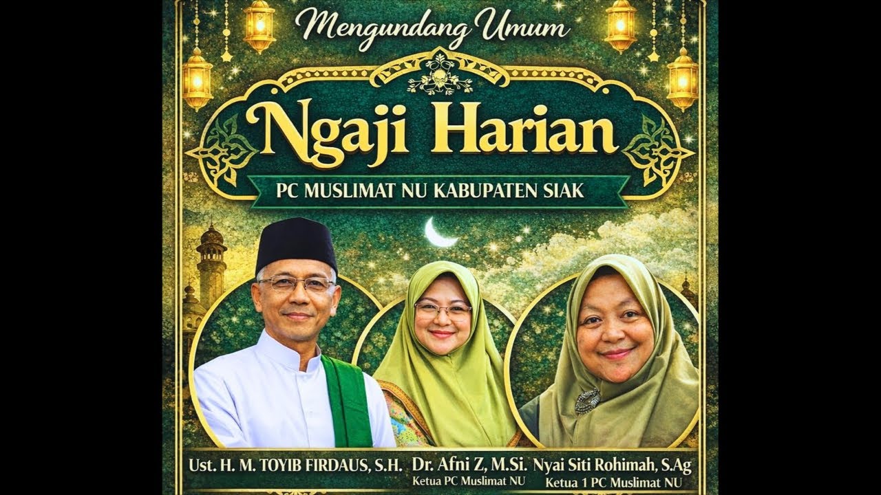 🔴LIVE NGAJI PASAN || KITAB IRSYADUL IBAD || Bersama Muslimat NU Kab.Siak