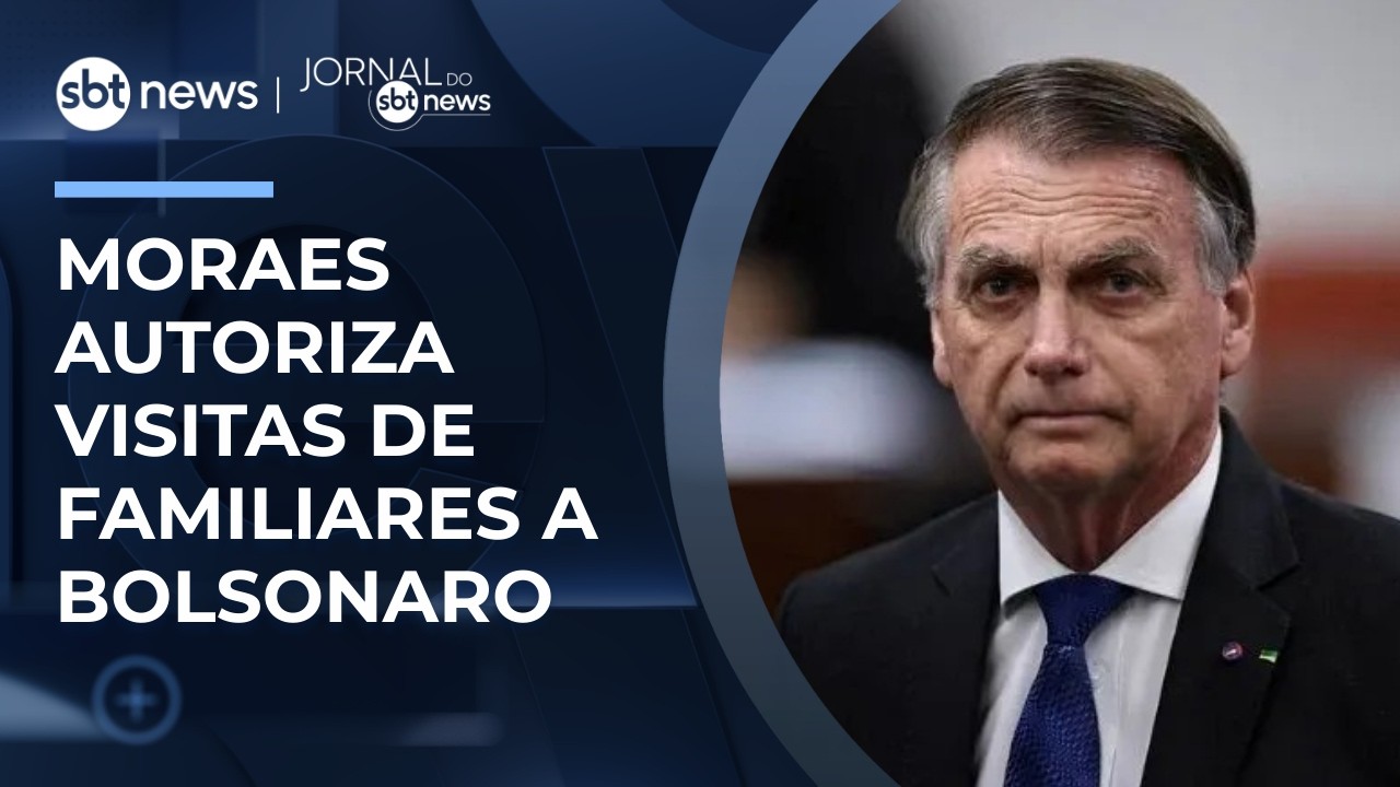 Moraes autoriza visitas de familiares a Bolsonaro internado em Brasília | #JornaldoSBTNews