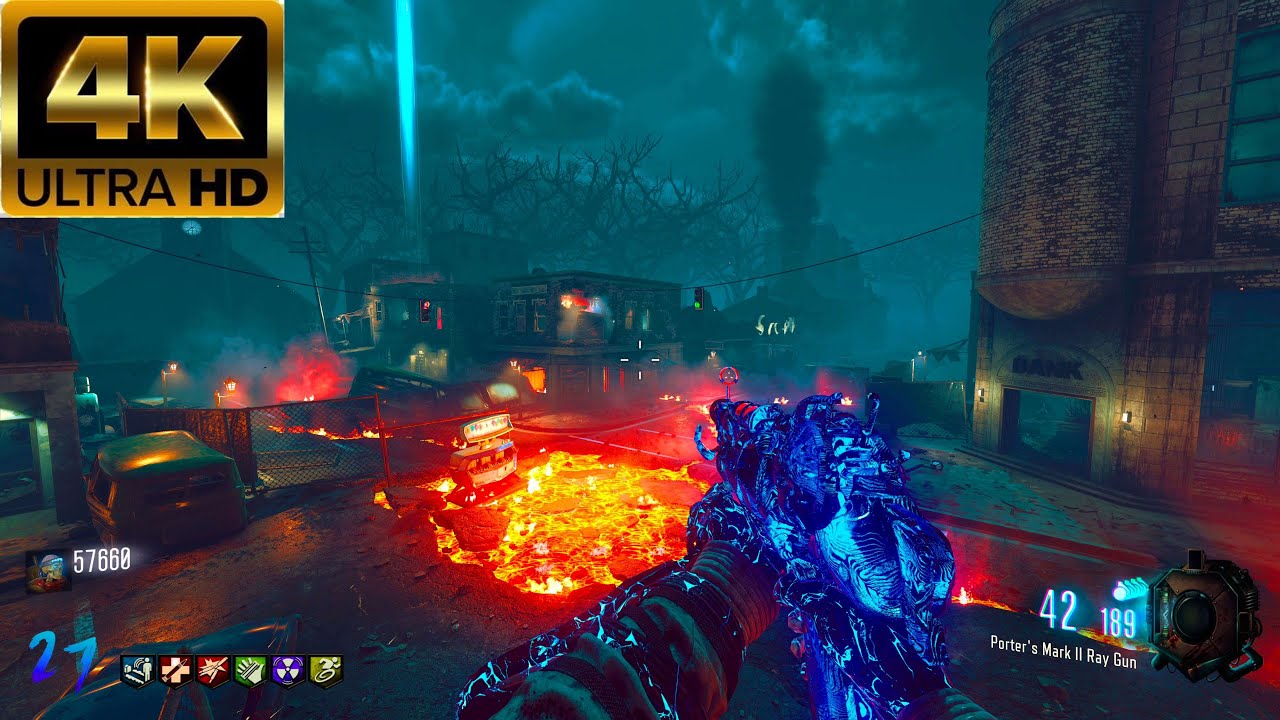 BLACK OPS 3 ZOMBIES: TOWN REMASTERED GAMEPLAY 4K! (NO COMMENTARY)