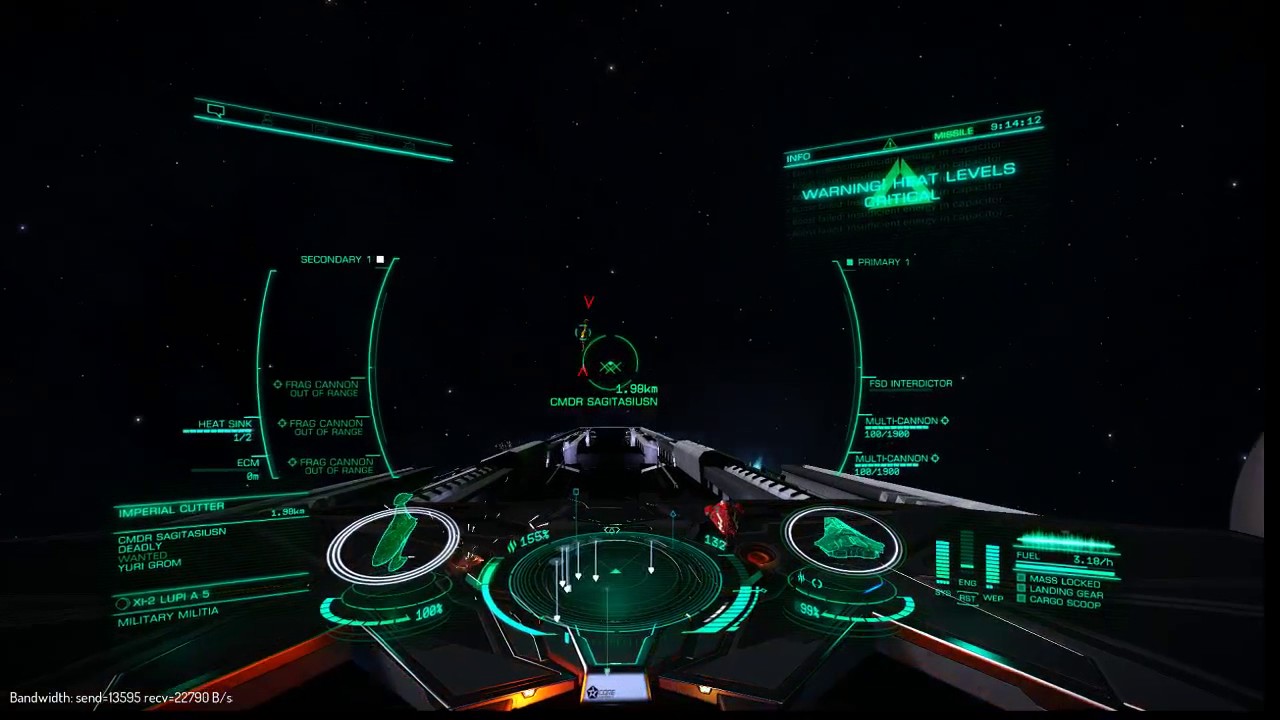 Elite: Dangerous - Thermal Cascade cooking my Corvette (Very Hot!)