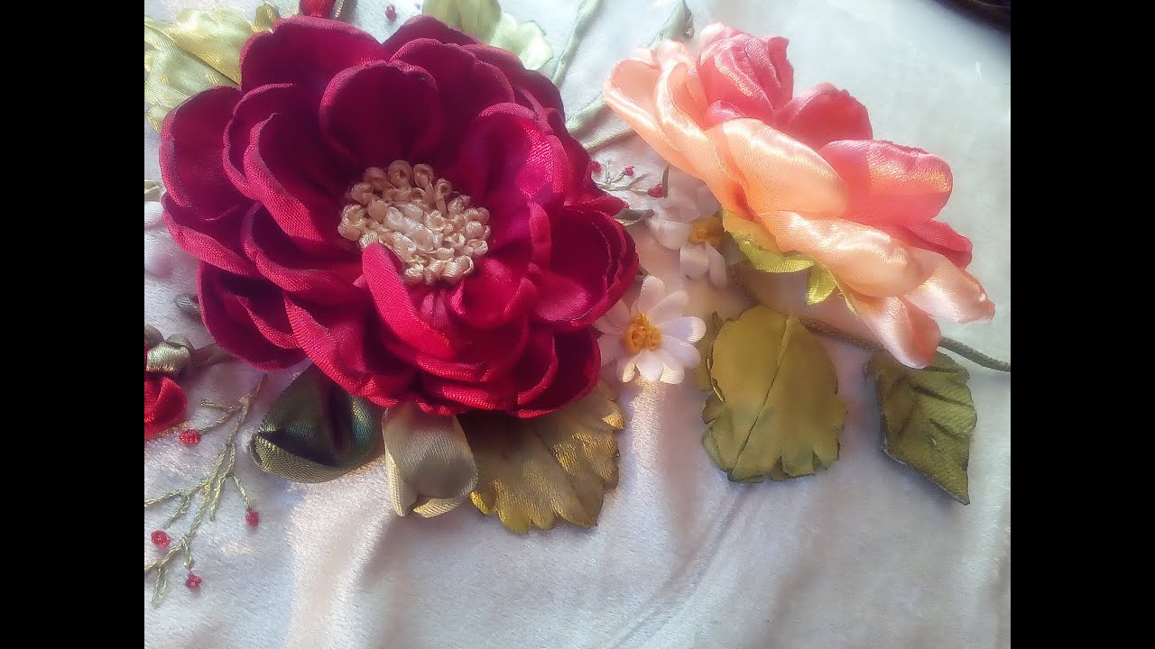 3D embroidery flower طرز زهرة حصرية من المبدعة البليدية جزء1