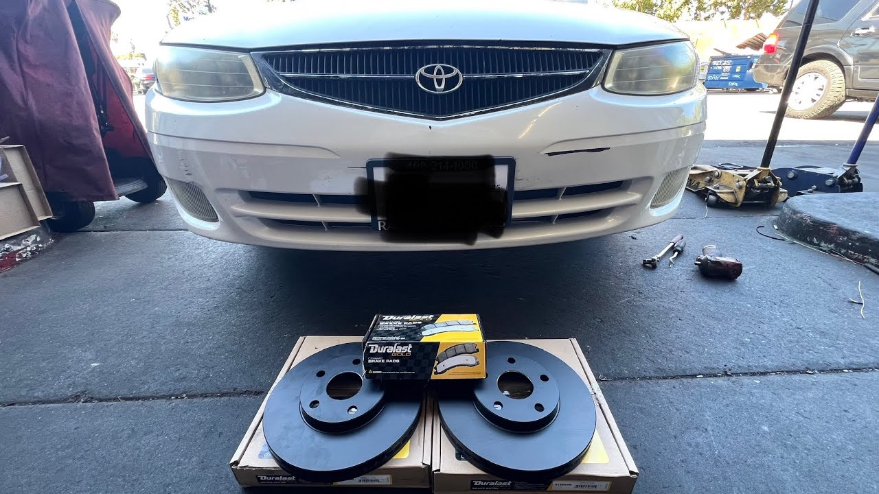 Toyota Solara Front Brake Pads & Rotors Replace - Step My Step 🧑🏻‍🔧✅