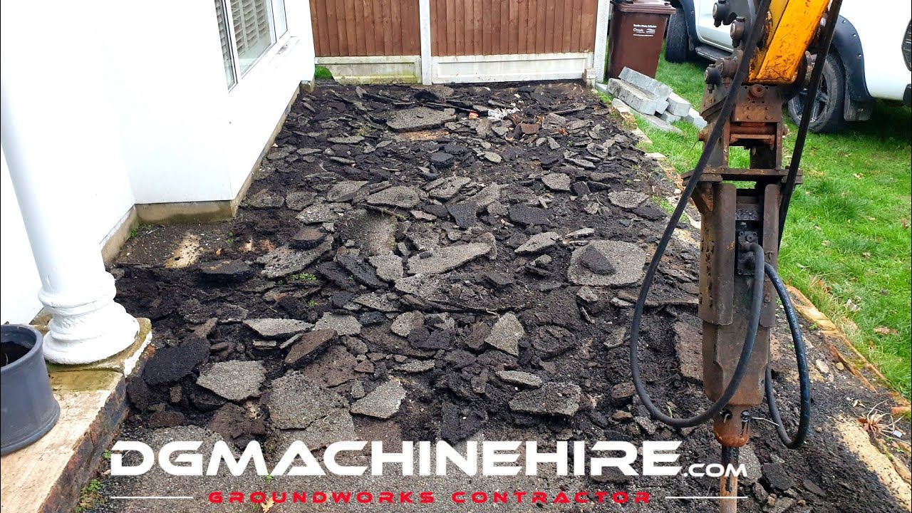 Bustin Up Tarmac - Digger with Driver Hire Essex