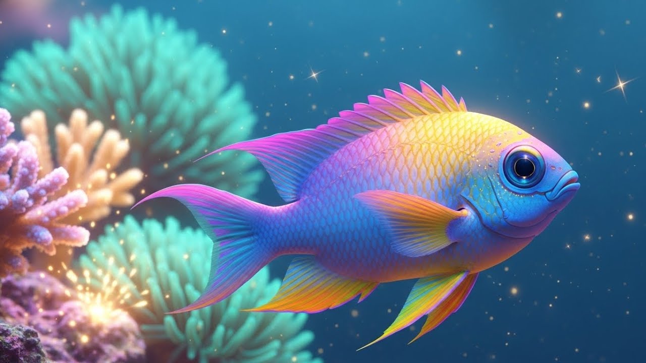 Underwater Relaxation 🐠 Exotic Coral Reef Fish | Gentle Piano & Ocean Ambient Healing