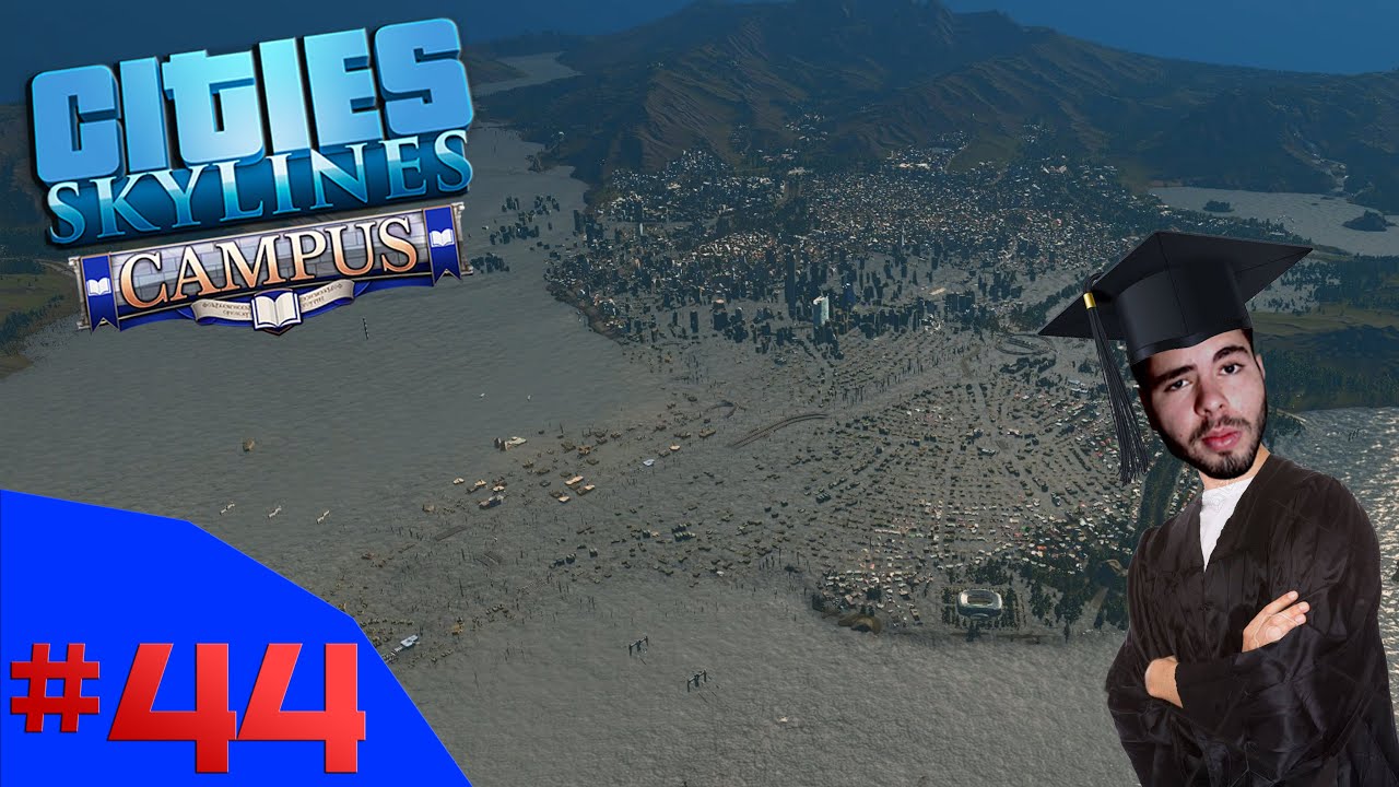 O ROMPIMENTO DA HIDRELÉTRICA (FIM) - Cities Skylines Campus #44 - (Gameplay / PC / PT-BR)