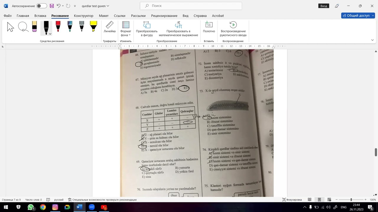 guven birhuceyreliler bagirsaqbosluqlular qurdlar test 66 88