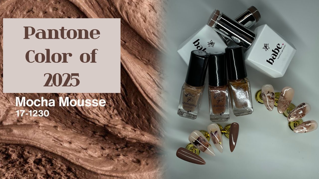 The Pantone Color of the Year is MOCHA MOUSSE | 2025 Nail Trends