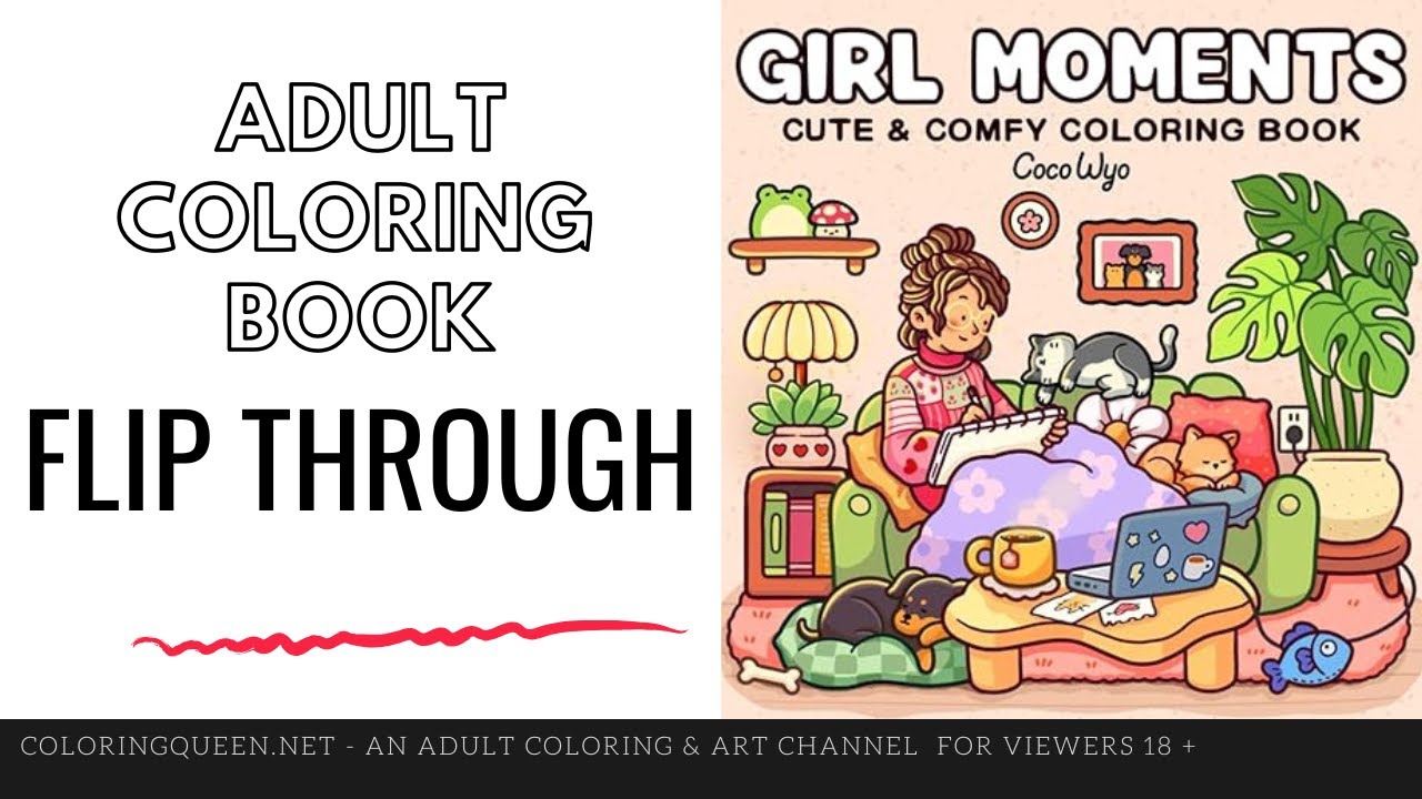 Girl Moments Coloring Book Flip Through | Coco Wyo