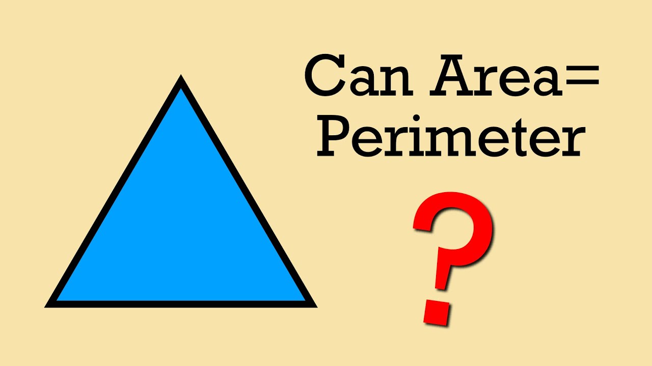 Can area=perimeter in an equilateral triangle?